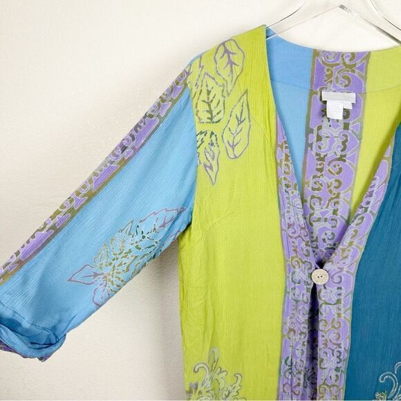 Soft Surroundings Artsy Blouse Duster Lagenlook Boho Top Medium - Picture 3 of 5